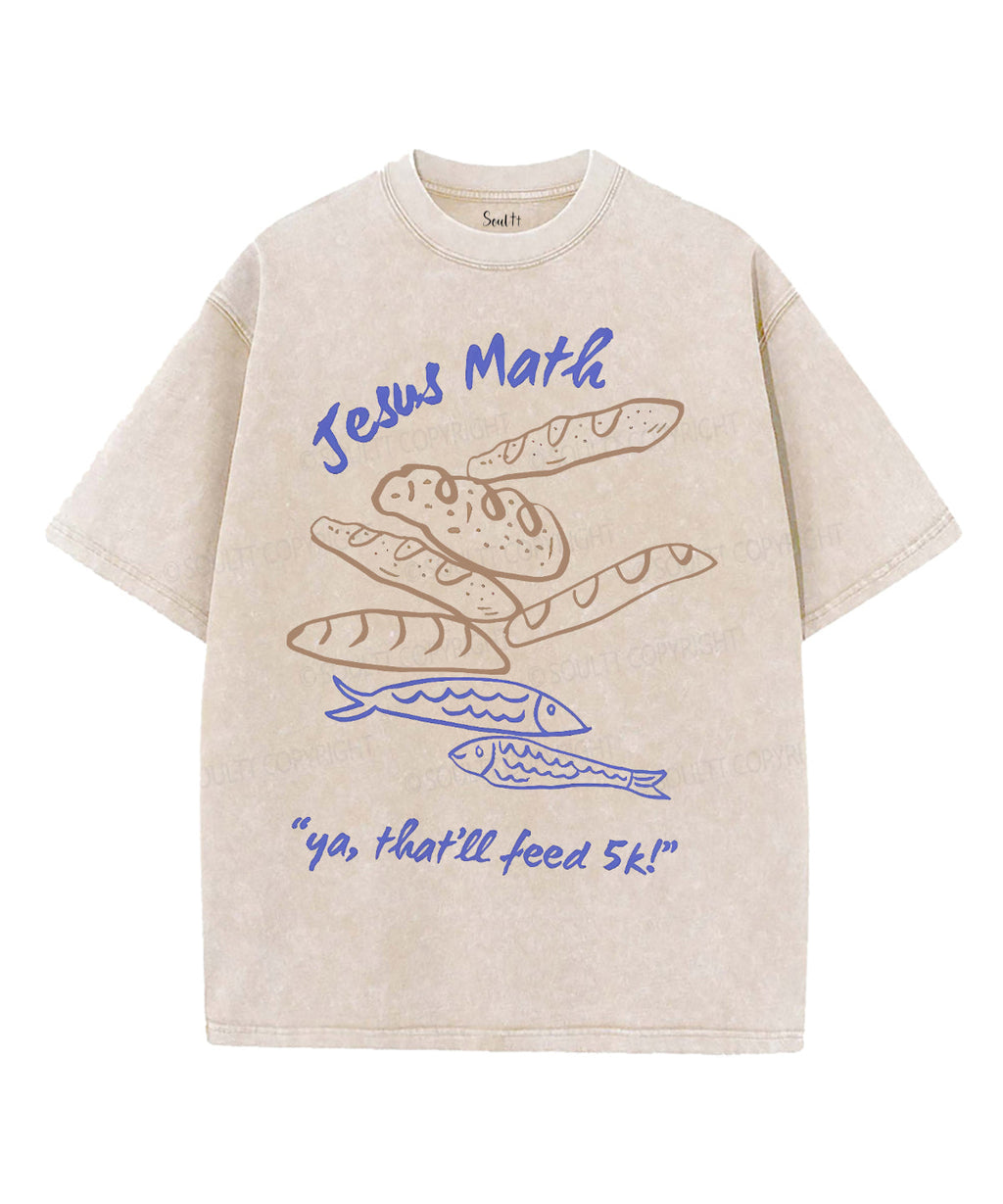 Fish And Loaves Unisex Washed Christian T-shirt Style001 Hoodie, Sweatshirt | CiraTrend.com (Image 1)