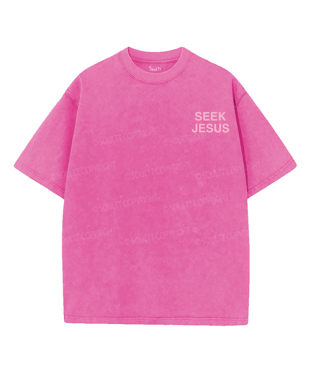 Seek Jesus Double Sided Washed Christian T-shirt Hoodie, Sweatshirt | CiraTrend.com (Image 4)