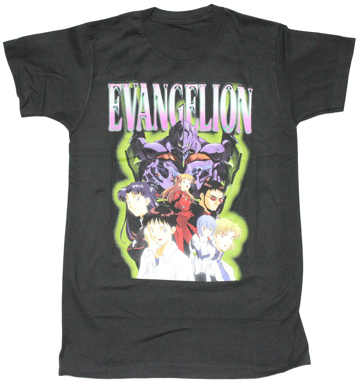 Evangelion Mens T-Shirt - Cast Under Pink Logo Hoodie, Sweatshirt | CiraTrend.com