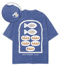 They All Ate And Were Satisfied Double Sided Unisex Washed Christian T-shirt Style003 Hoodie, Sweatshirt (Image 1)