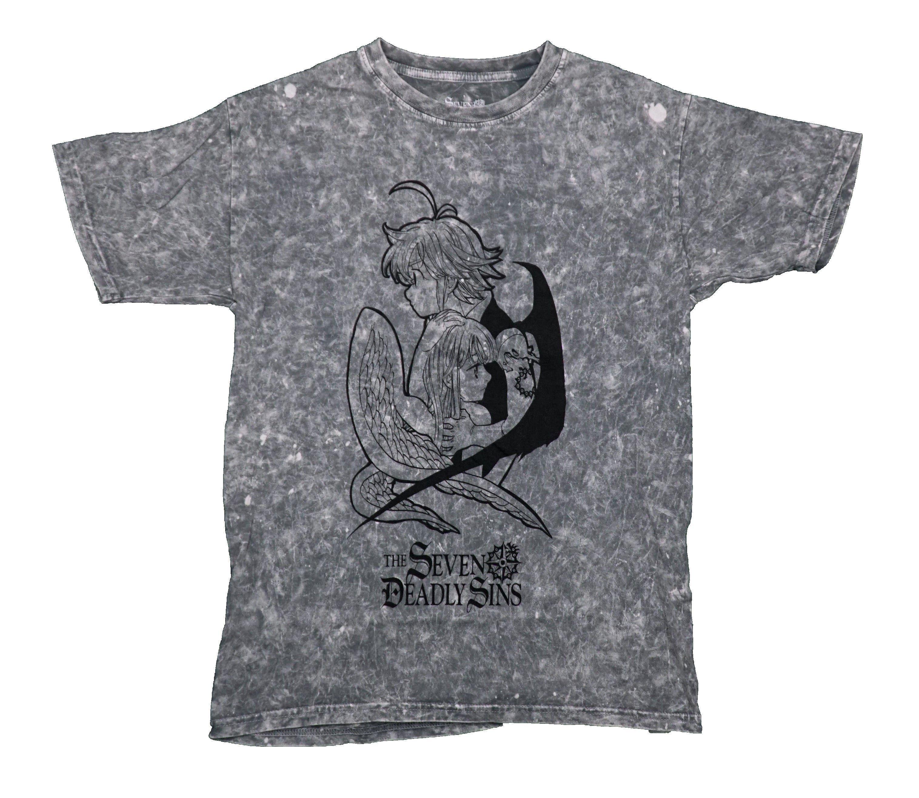 The Seven Deadly Sins Mens T-Shirt - Hugging Duo Stone Washed Hoodie, Sweatshirt | CiraTrend.com