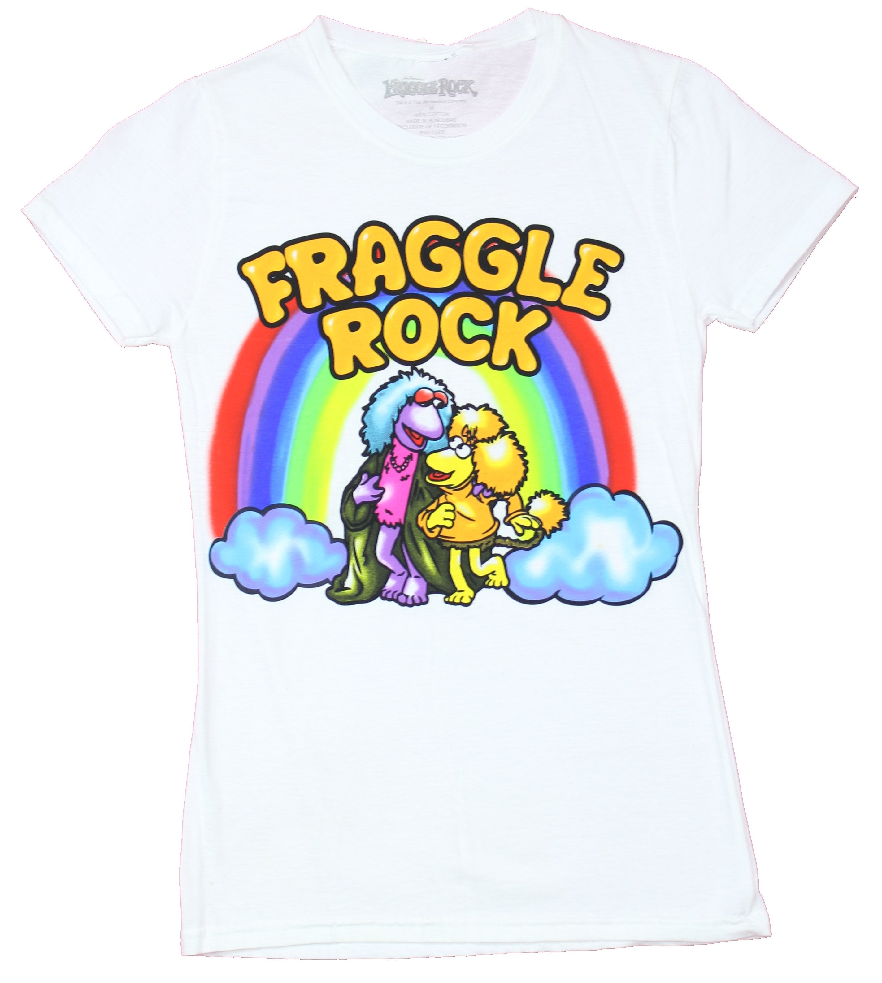 Fraggle Rock Girls Juniors T-Shirt - Rainbow Airbrush Design Hoodie, Sweatshirt | CiraTrend.com