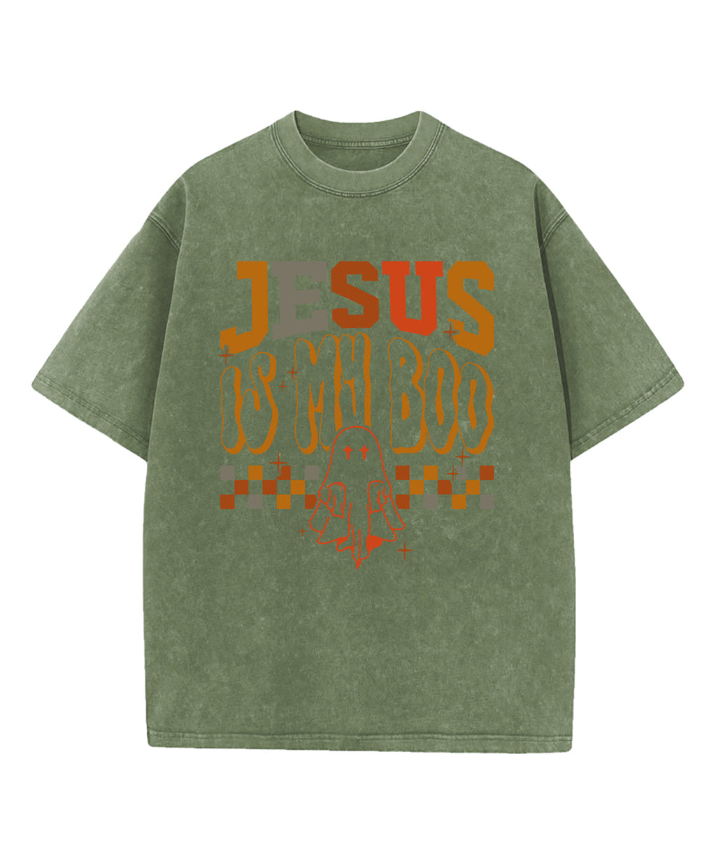 Jesus Is My Boo Washed Christian T-shirt Hoodie, Sweatshirt | CiraTrend.com (Image 3)