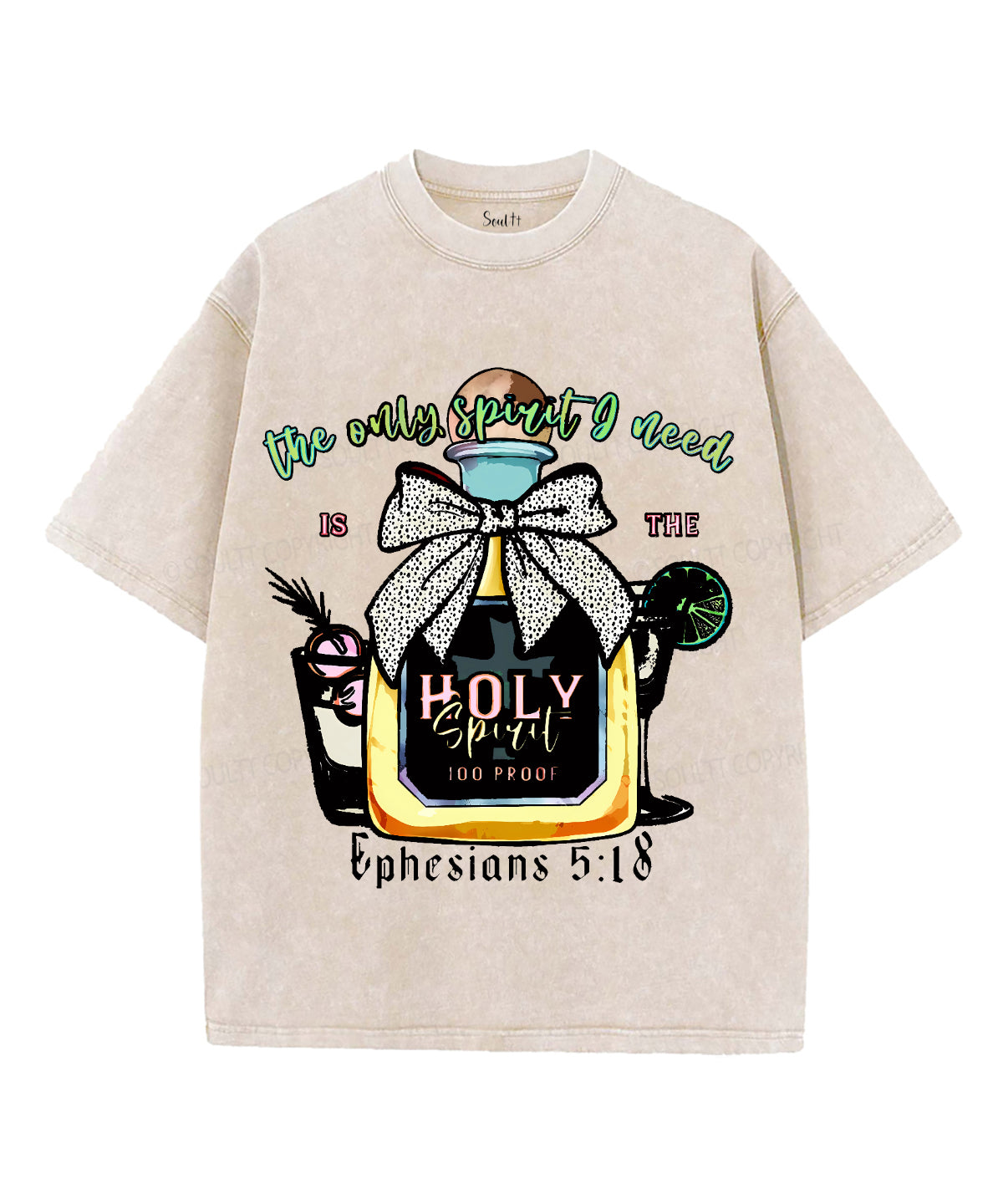 The Only Spirit Unisex Washed Christian T-shirt Hoodie, Sweatshirt | CiraTrend.com (Image 5)