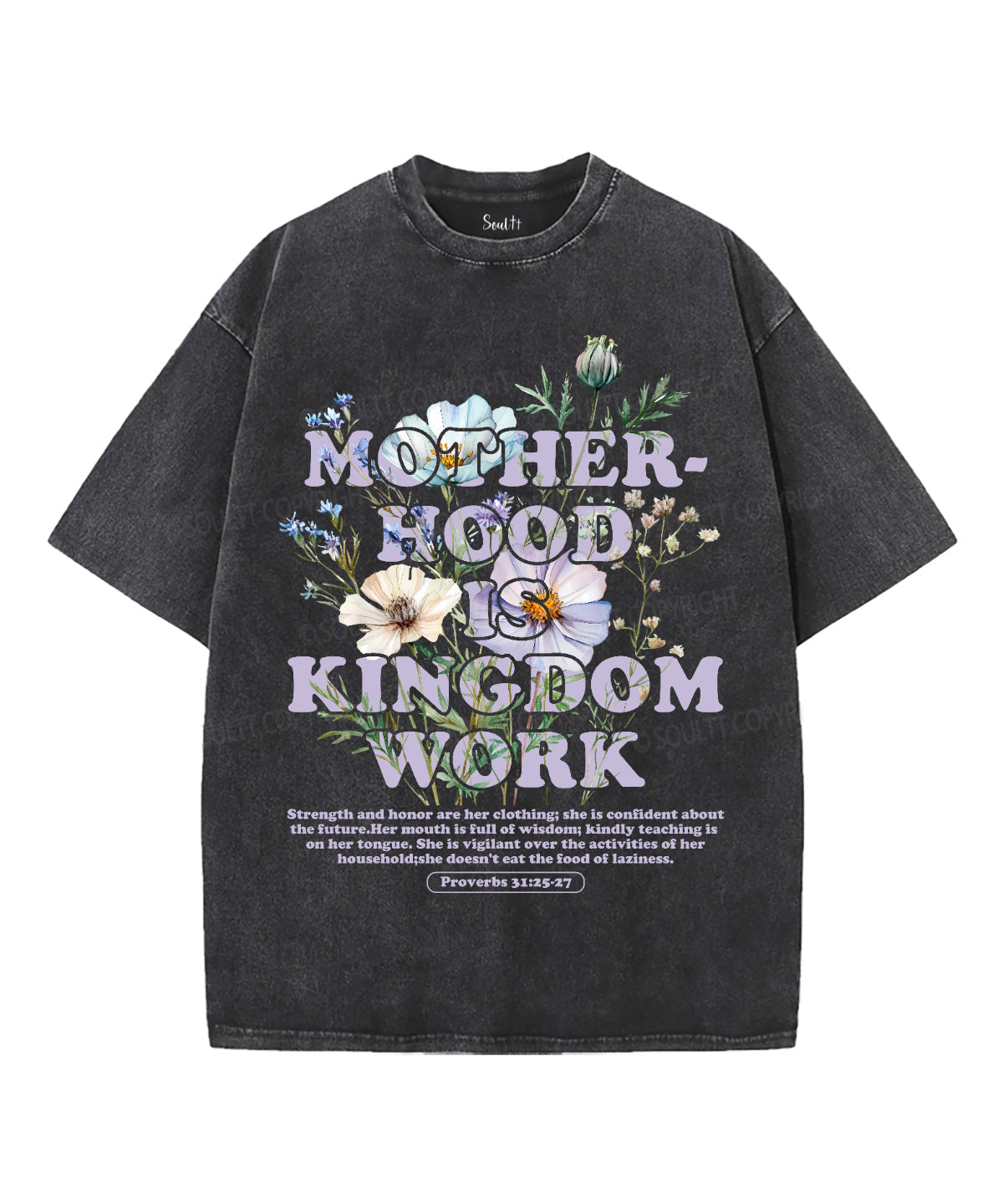 Motherhood Is Kingdom Work Unisex Washed Christian T-shirt Style006 Hoodie, Sweatshirt | CiraTrend.com (Image 1)