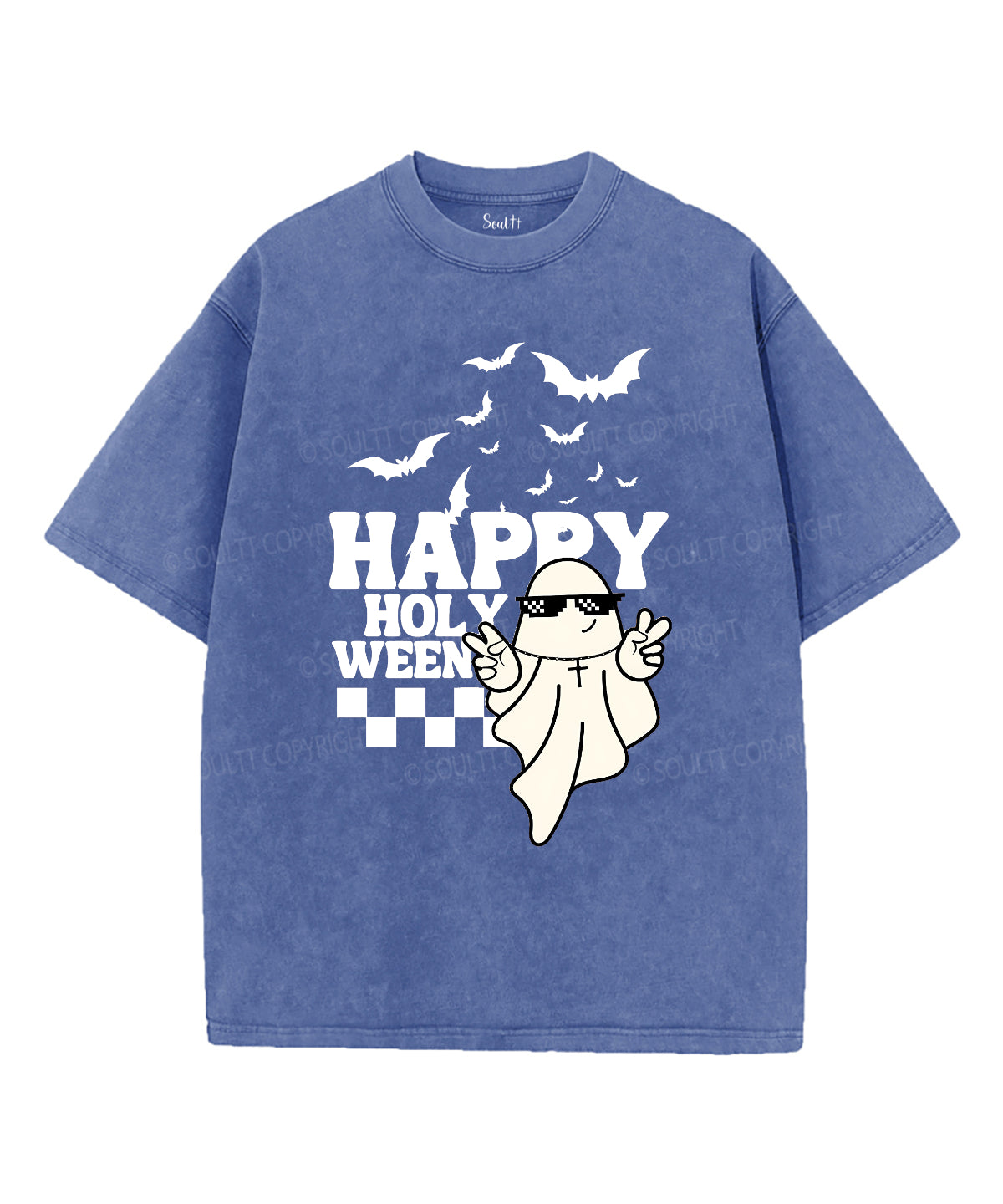 Happy Holy Unisex Washed Christian T-shirt Hoodie, Sweatshirt | CiraTrend.com (Image 5)
