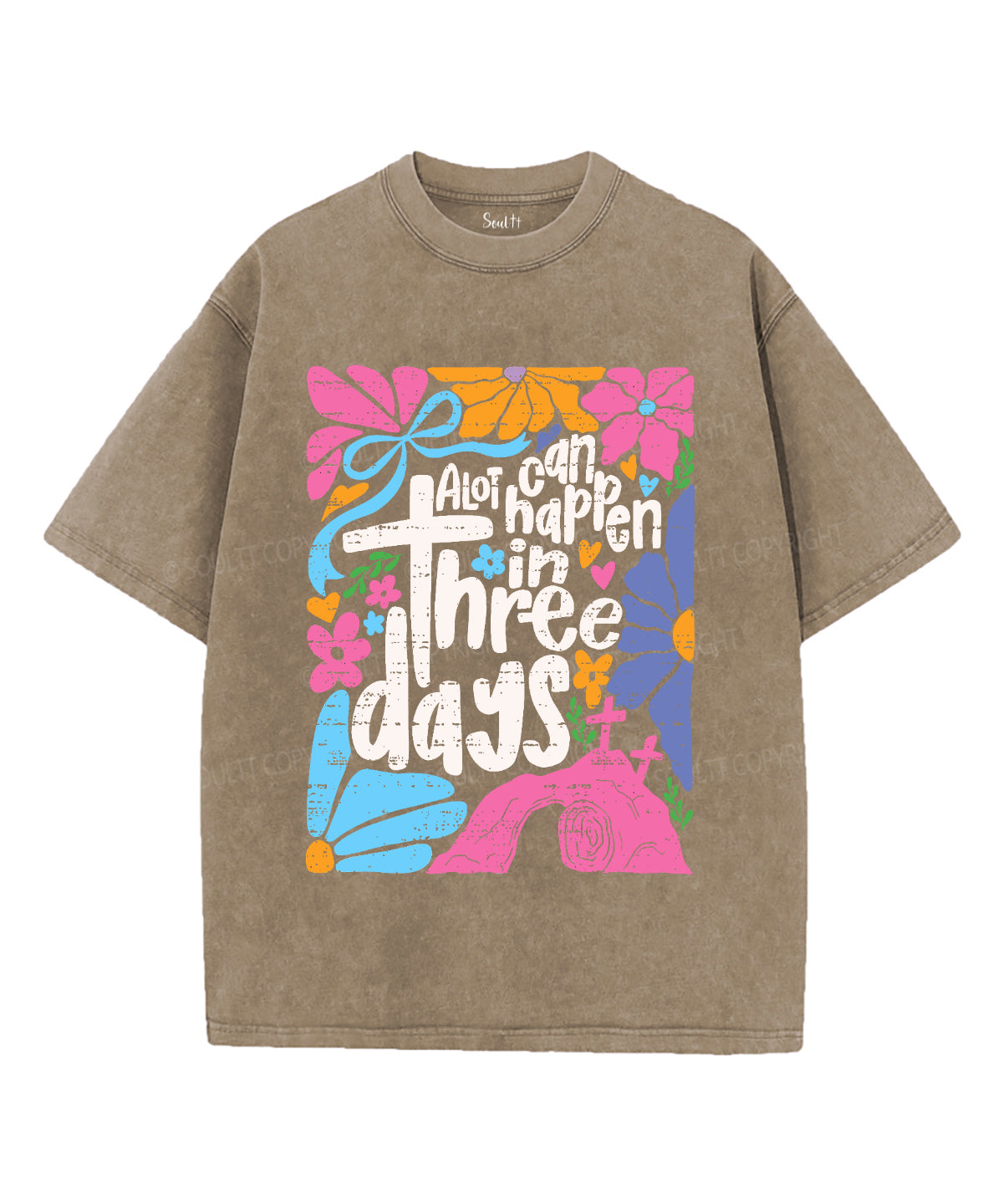 A Lot Can Happen In Three Days Unisex Washed Christian T-shirt Hoodie, Sweatshirt | CiraTrend.com (Image 5)
