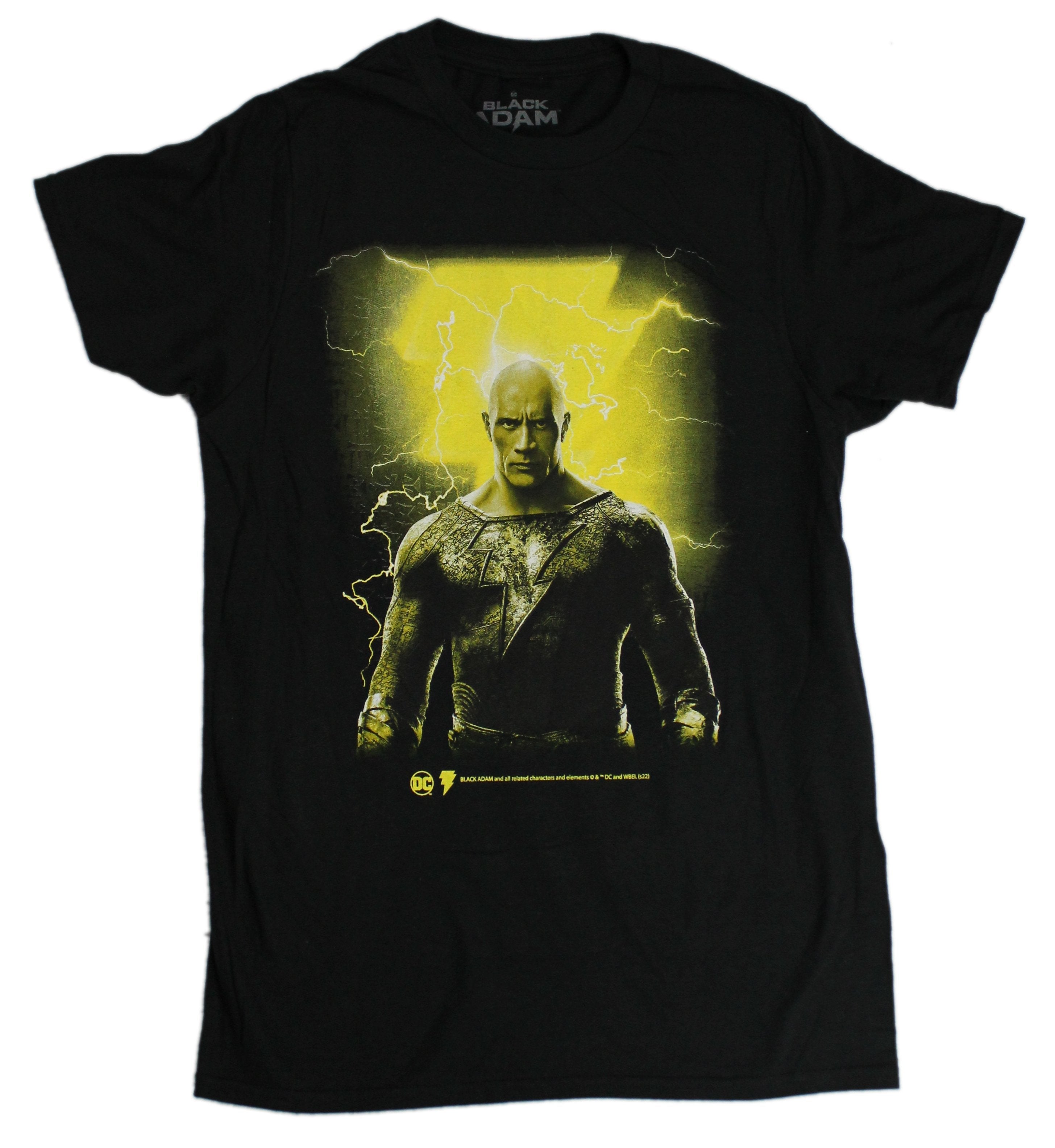 Black Adam Mens T-Shirt - Posed Rock Over Bolt Image Hoodie, Sweatshirt | CiraTrend.com