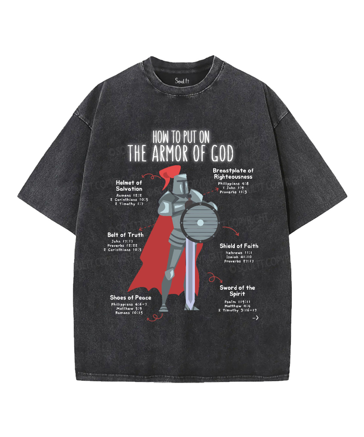 Armor God Washed Christian T-Shirts, Hoodie, Sweatshirt