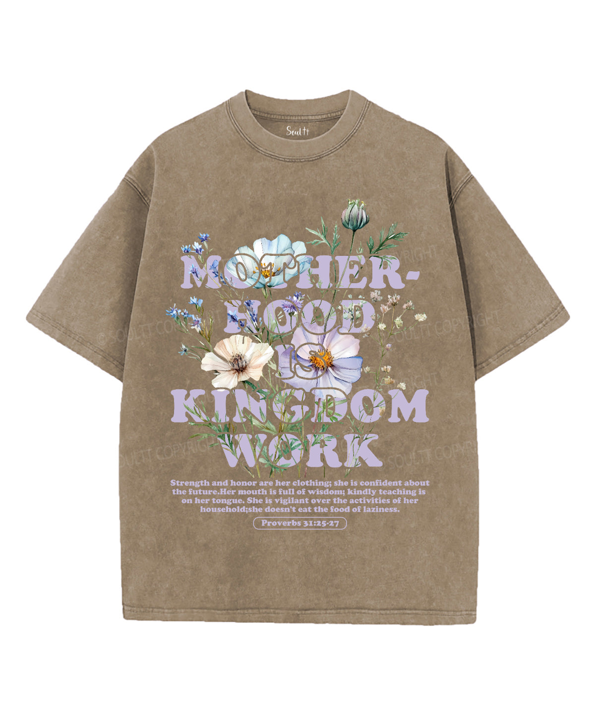 Motherhood Is Kingdom Work Unisex Washed Christian T-shirt Style006 Hoodie, Sweatshirt | CiraTrend.com (Image 5)
