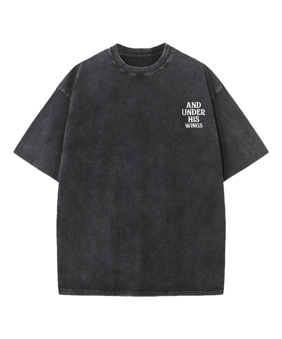 Under His Wings Double Sided Washed Christian T-shirt Hoodie, Sweatshirt | CiraTrend.com (Image 2)