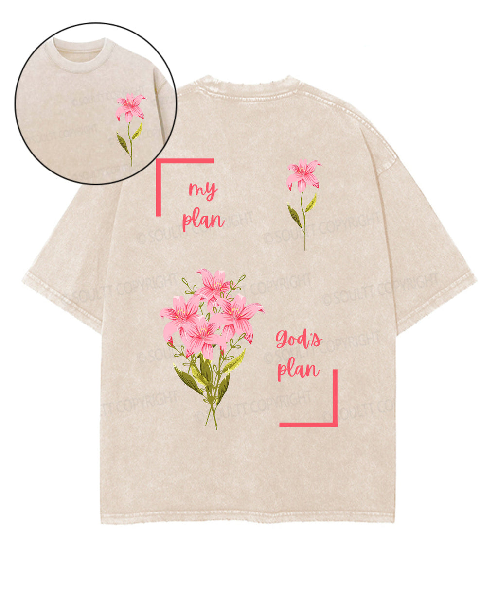 My Plan God's Plan Double Sided Unisex Washed Christian T-shirt Hoodie, Sweatshirt | CiraTrend.com (Image 1)