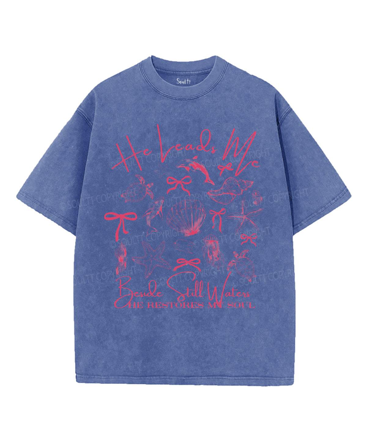 He Restores My Soul Washed Christian Style001 T-Shirts, Hoodie, Sweatshirt