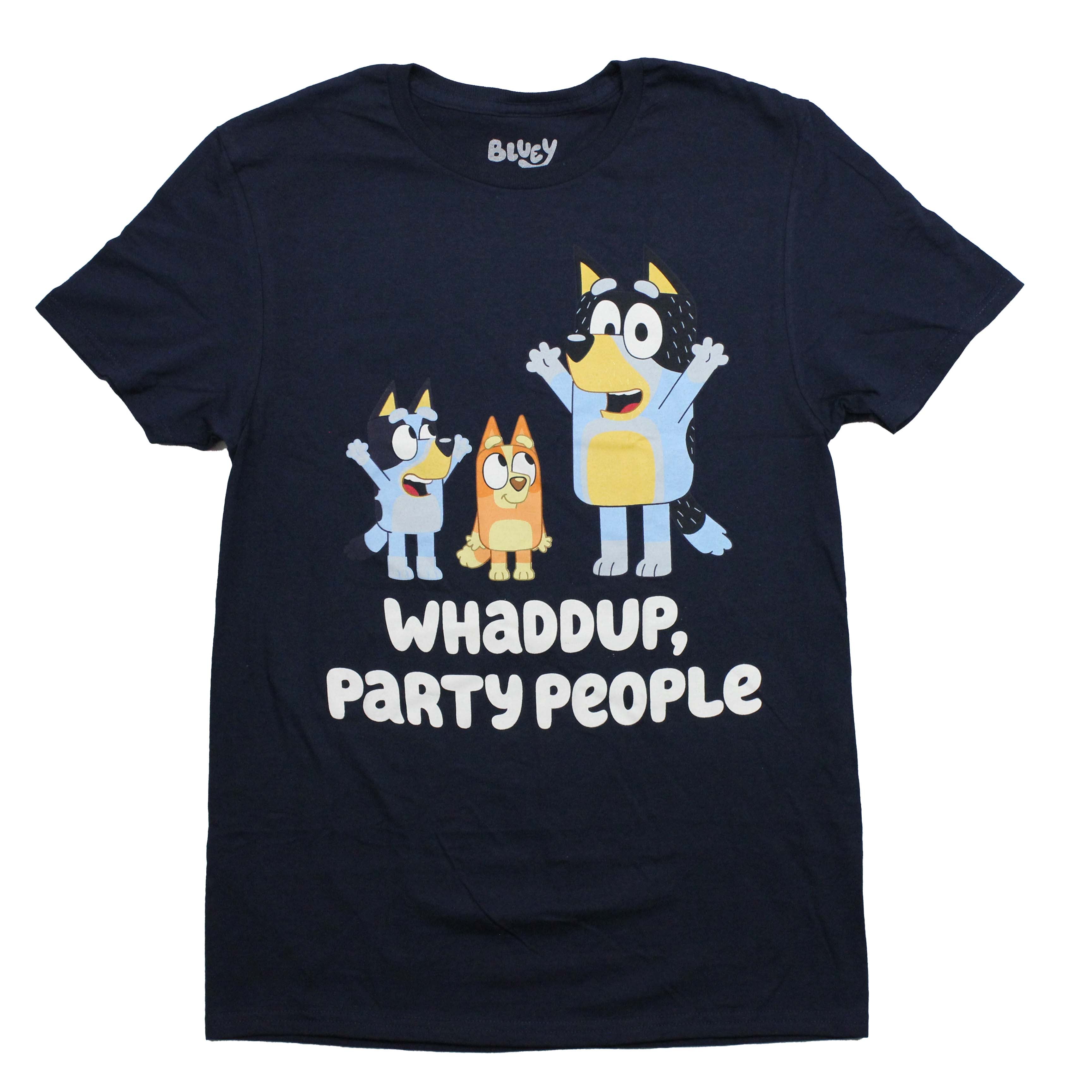 Bluey Mens T-Shirt -  Bandit Bingo Bluey Whaddup, Party People Hoodie, Sweatshirt | CiraTrend.com