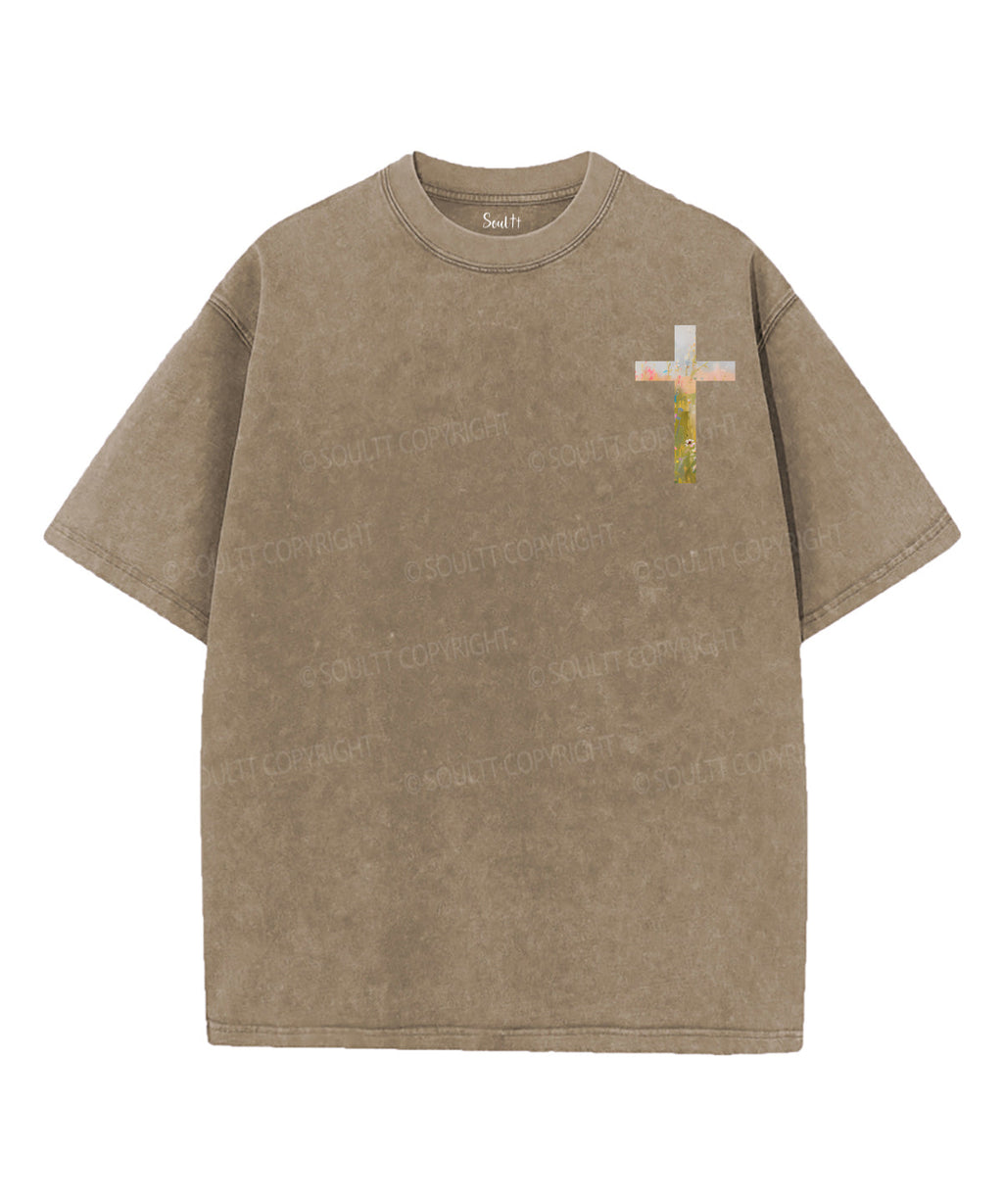 Everything Is Made Beautiful In It's Time Double Sided Unisex Washed Christian T-shirt Hoodie, Sweatshirt (Image 2)