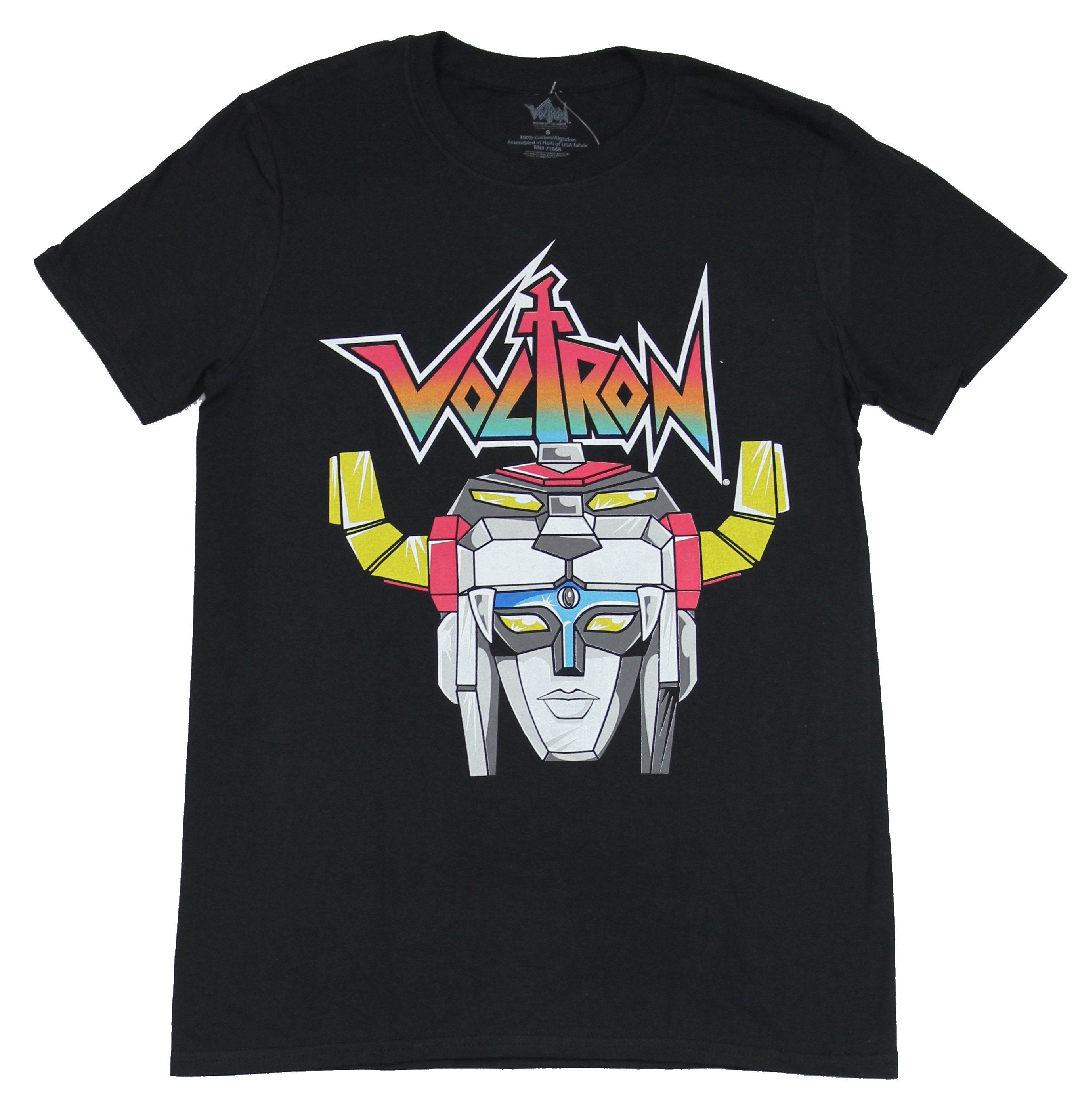 Voltron Mens T-Shirt - Classic Voltron Cartoon Head Under Logo Image Hoodie, Sweatshirt | CiraTrend.com