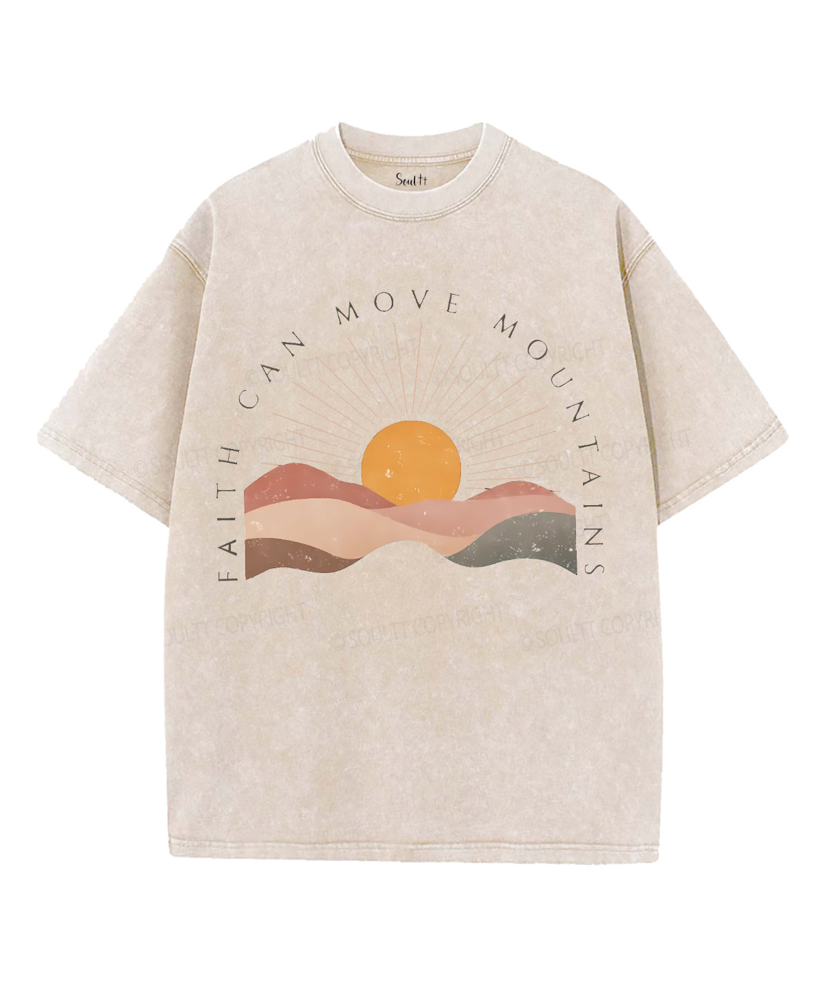 Faith Can Move Mountains Unisex Washed Christian T-shirt Style002 Hoodie, Sweatshirt | CiraTrend.com (Image 2)