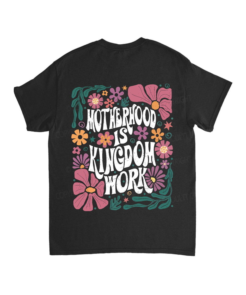 Motherhood Is Kingdom Work Double Sided Unisex Cotton Christian T-Shirt Style001 Hoodie, Sweatshirt | CiraTrend.com (Image 5)
