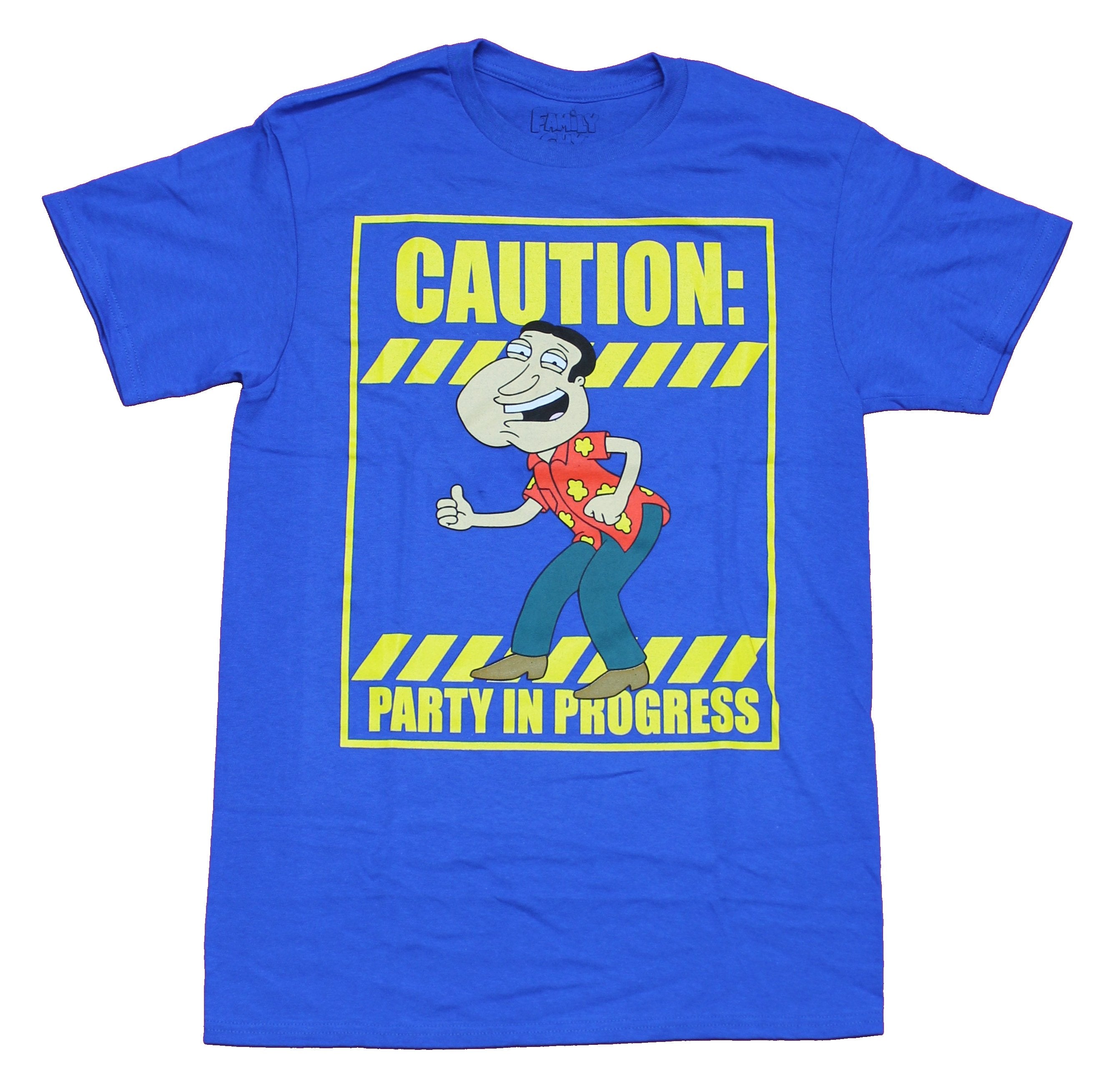 Family Guy Mens  T-Shirt - Caution Quagmire Party in Progress Image Hoodie, Sweatshirt | CiraTrend.com