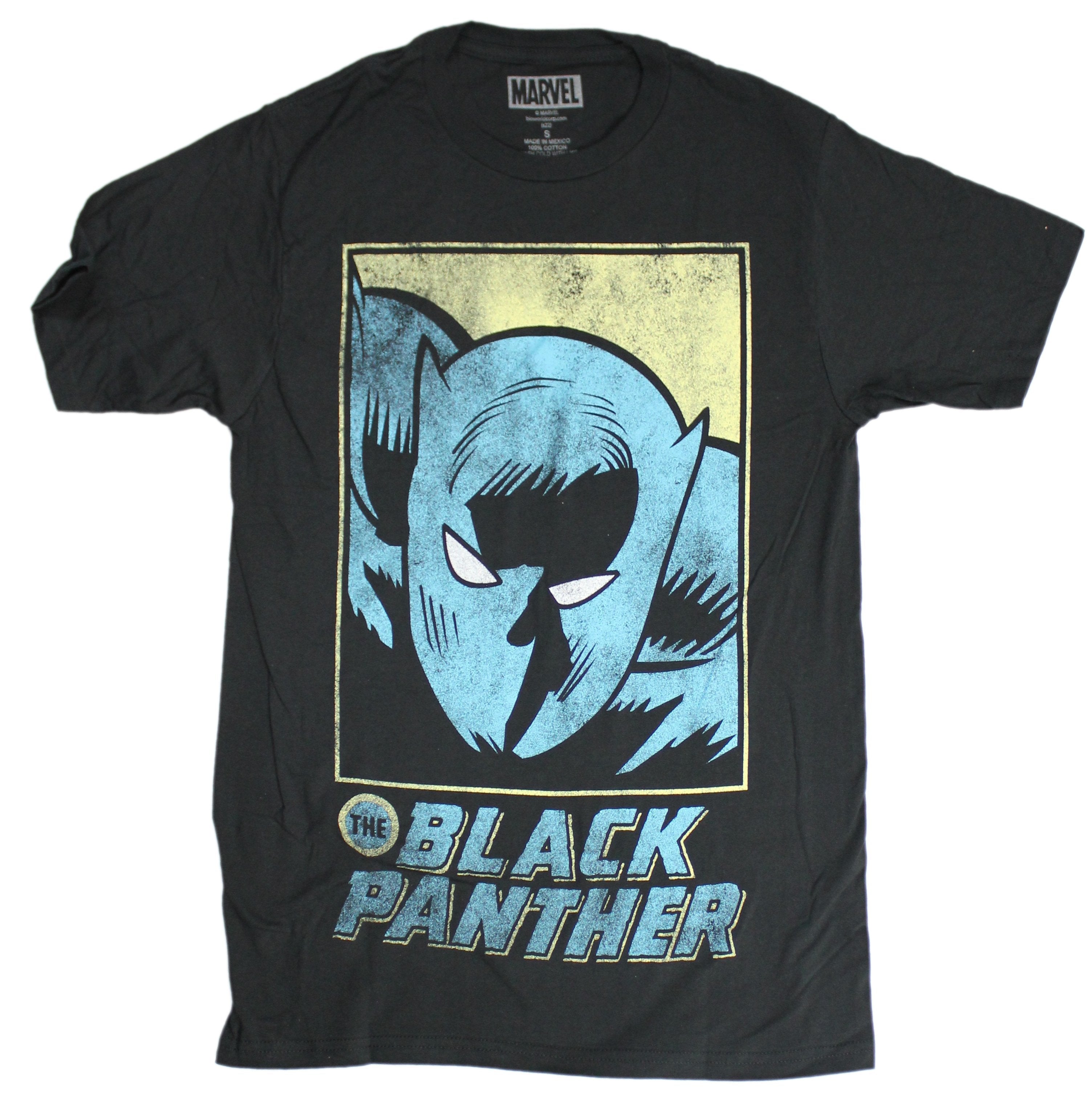 Black Panther Mens T-Shirt - Distressed Comic Face Box Hoodie, Sweatshirt | CiraTrend.com