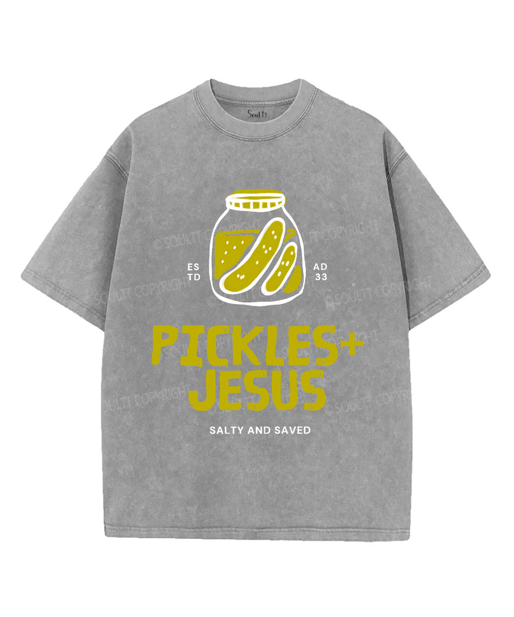 Salty And Saved Unisex Washed Christian T-shirt Hoodie, Sweatshirt | CiraTrend.com (Image 3)