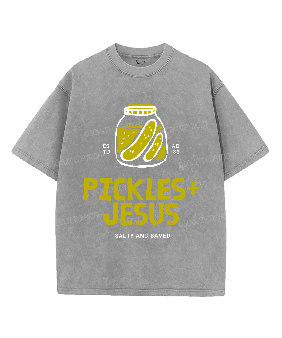 Salty And Saved Unisex Washed Christian T-shirt Hoodie, Sweatshirt | CiraTrend.com (Image 3)