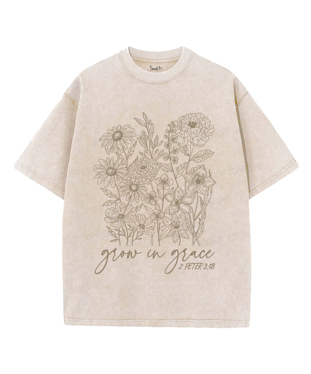 Grow Grace Washed Christian Style003 T-Shirts, Hoodie, Sweatshirt