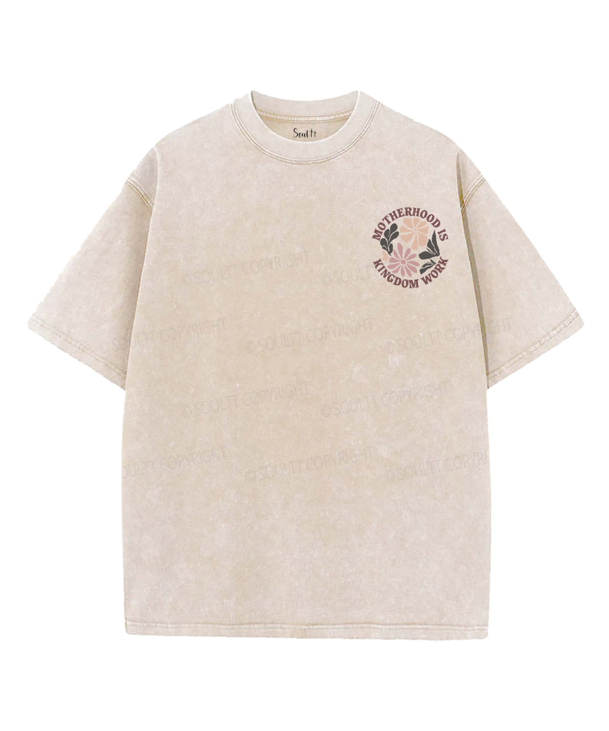 Motherhood Is Kingdom Work Double Sided Unisex Washed Christian T-shirt Style004 Hoodie, Sweatshirt | CiraTrend.com (Image 2)