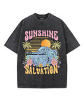 Sunshine & Salvation Unisex Washed Christian T-shirt Hoodie, Sweatshirt | CiraTrend.com (Image 1)