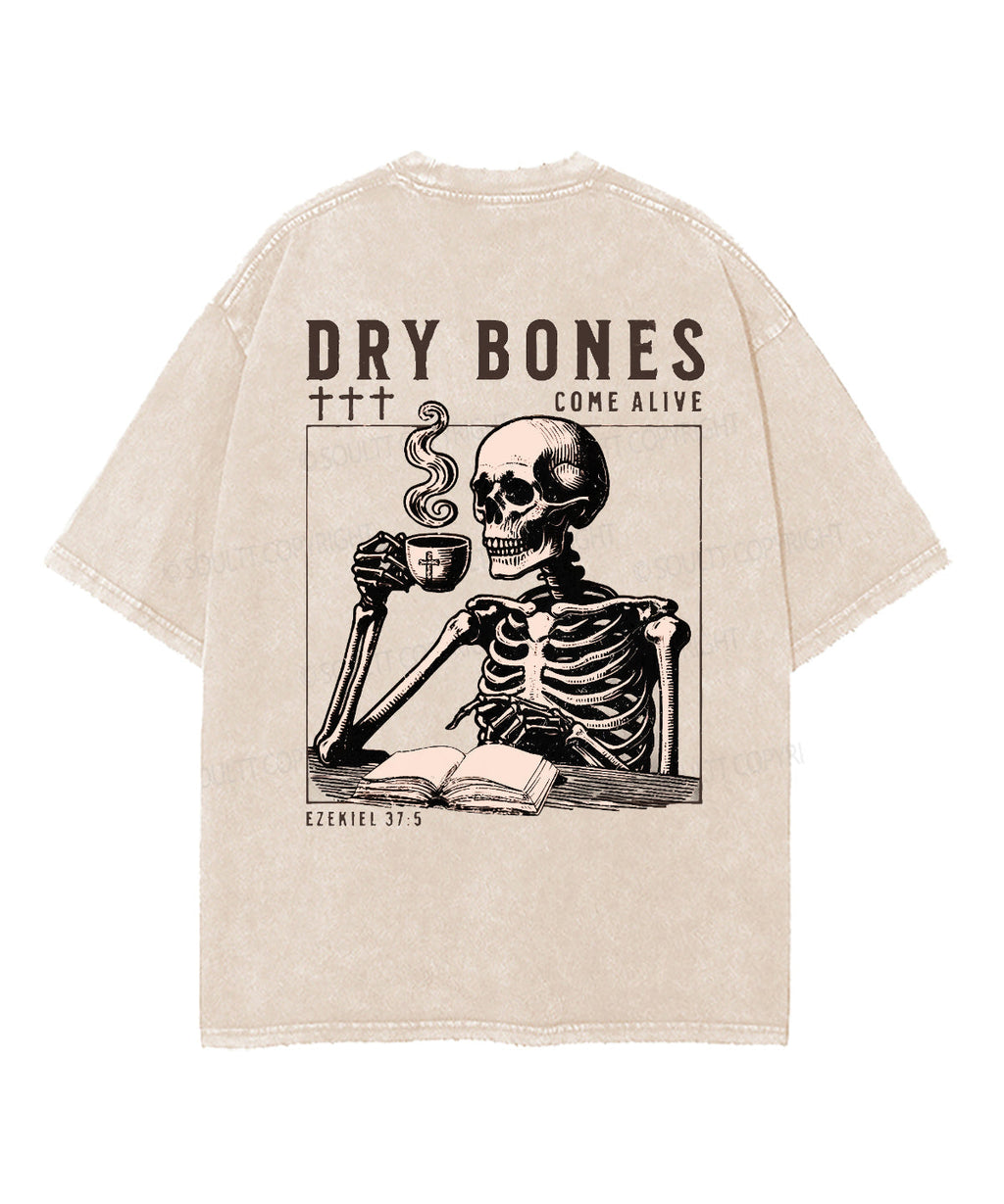 Dry Bones Double Sided Unisex Washed Christian T-shirt Hoodie, Sweatshirt | CiraTrend.com (Image 4)