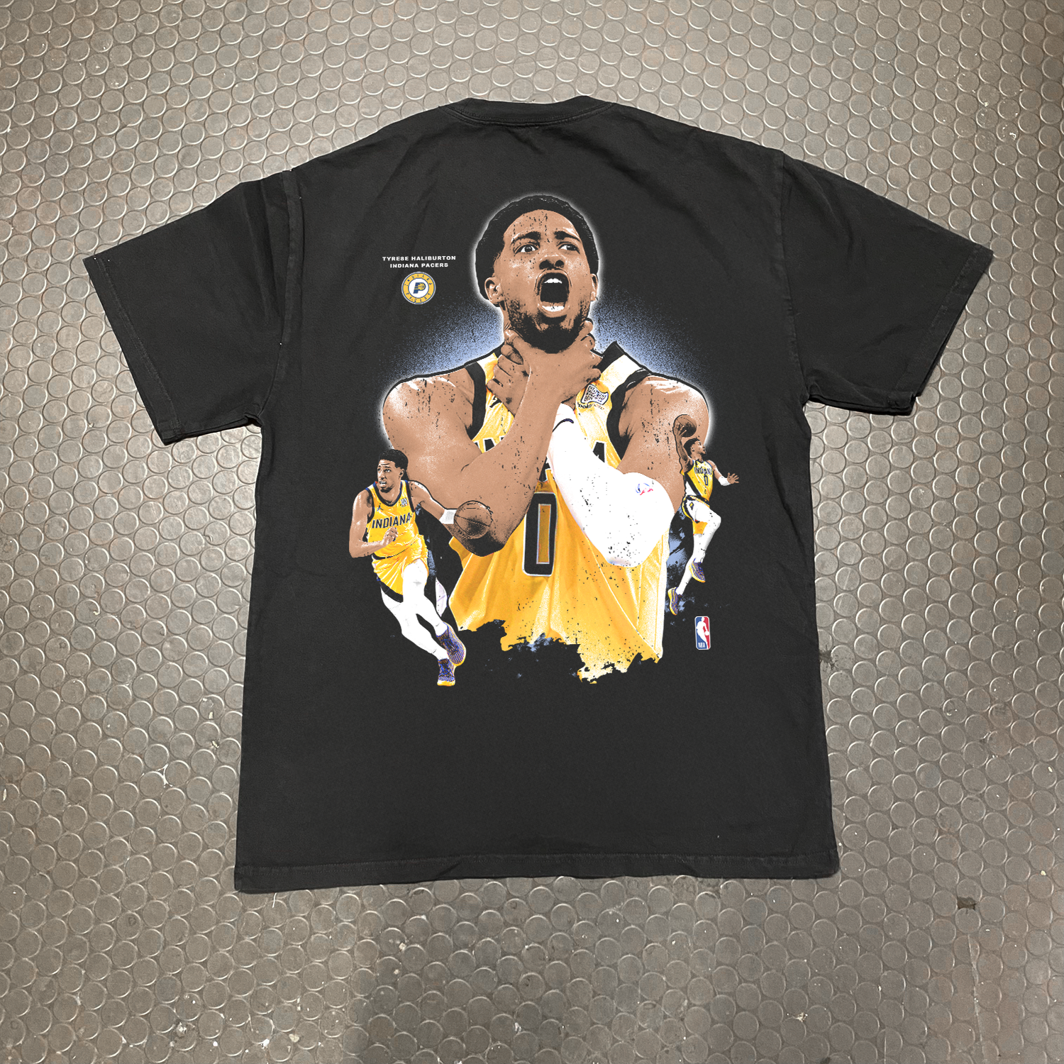 2025 TYRESE HALIBURTON 'PACE' FINALS HEAVY FADED BLACK T-SHIRT Hoodie, Sweatshirt | CiraTrend.com (Image 3)