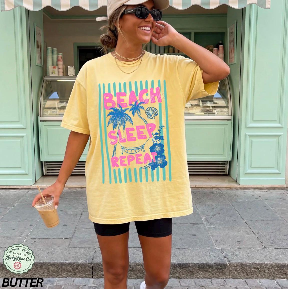 Comfort Colors Summer Beach Beach Lover Summer Sunse Vacation Travel Tee (2)