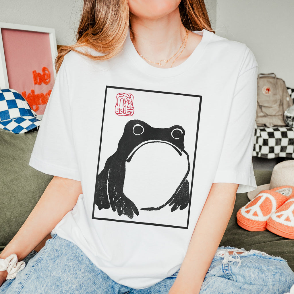 Ukiyo-E Frog Organic Japanese Art Tee Unisex T-shirt, Sweatshirt, Hoodie (2)