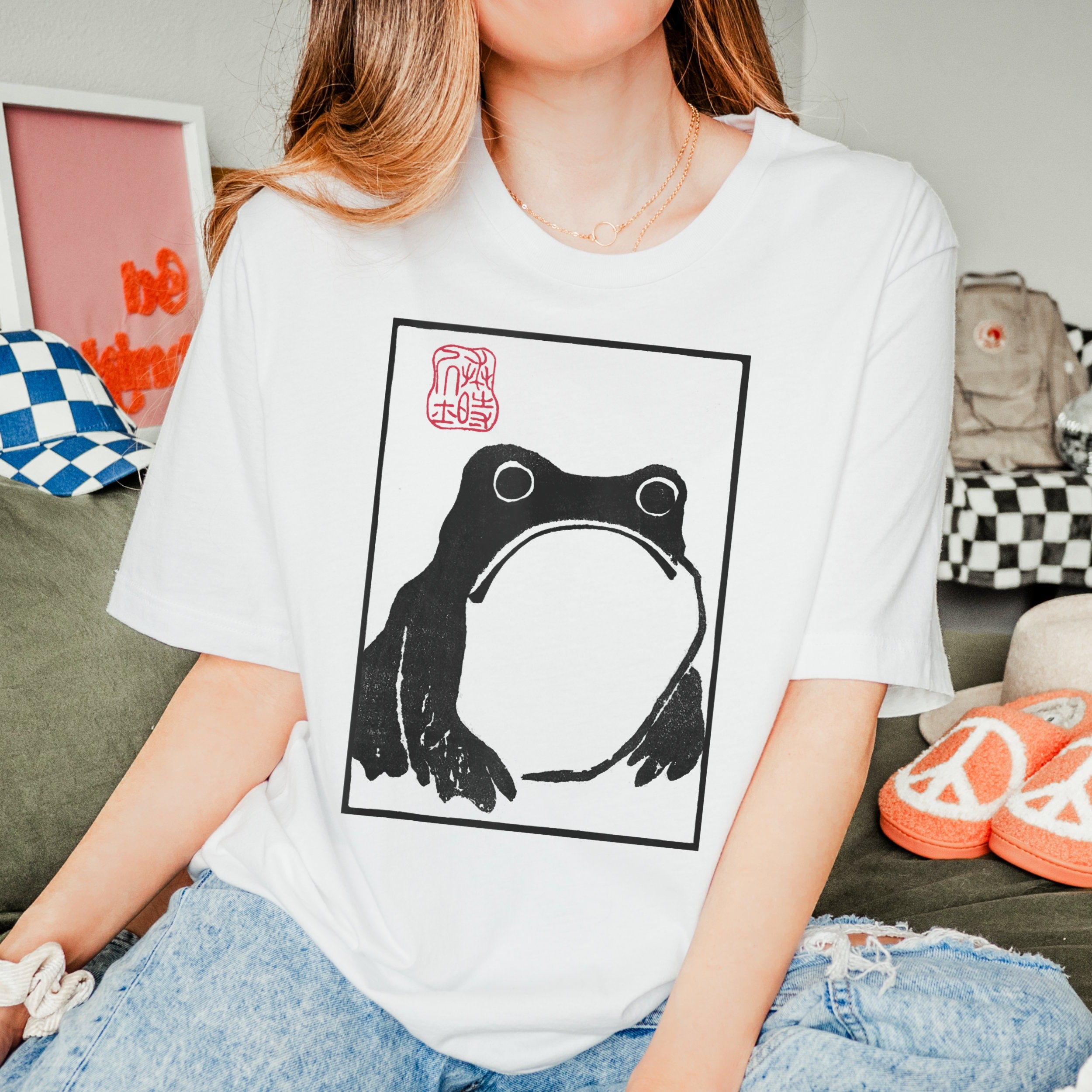 Ukiyo-E Frog Organic Japanese Art Tee Unisex T-shirt, Sweatshirt, Hoodie (2)