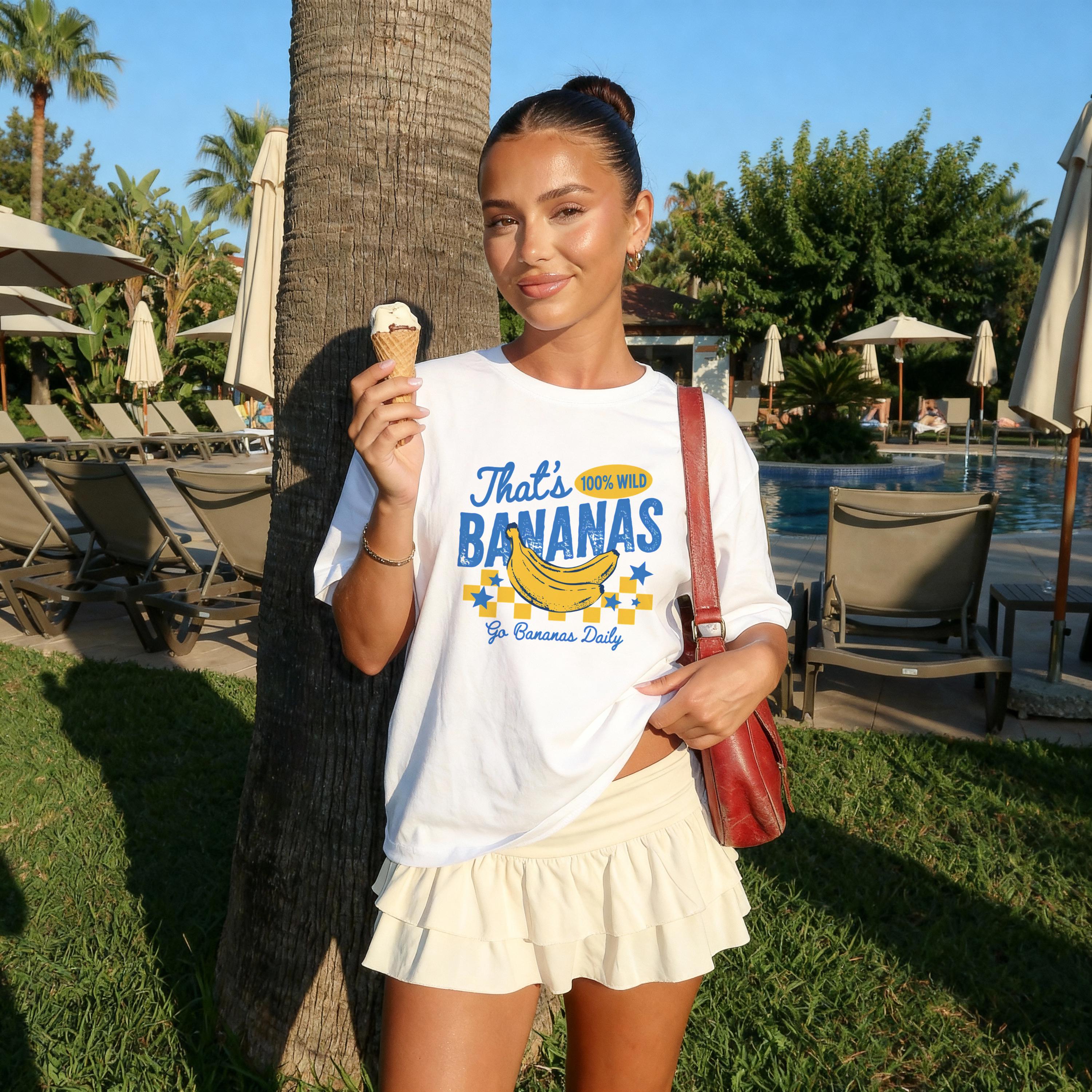 Thats Bananas Summer Fruit Food Pun Retro Banana Summer Comfort Colors (2)
