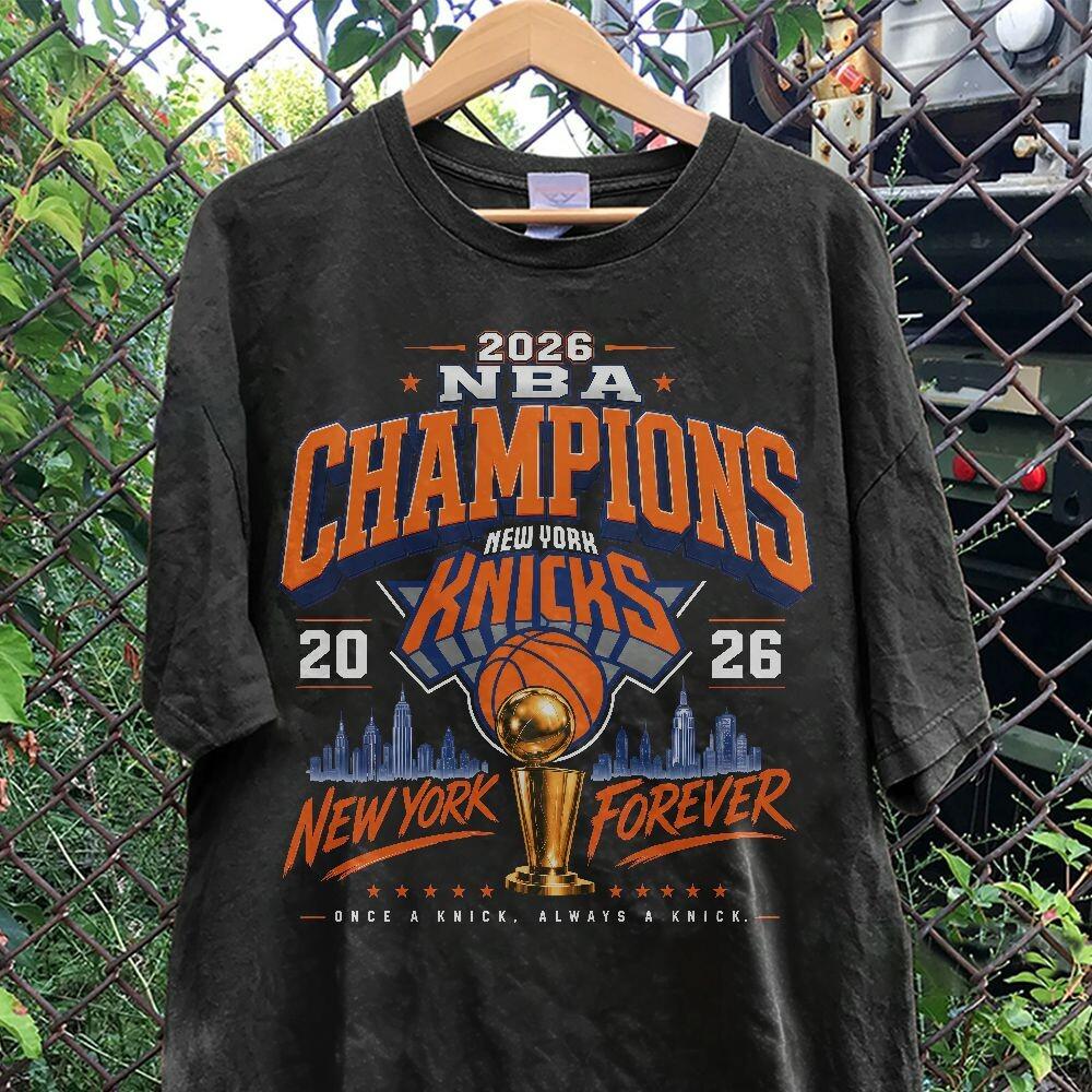 Knicks 2026 Champions Vintage Retro York Basketball Champions Tee Vintage Spor Championship Fan (2)