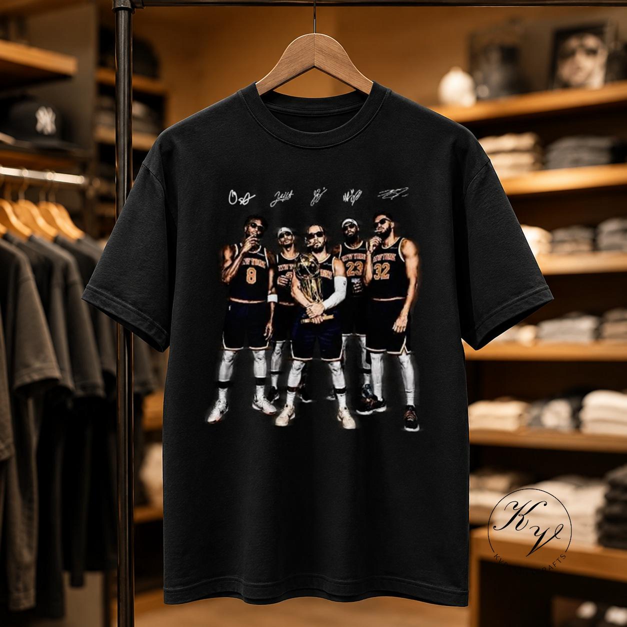 York Knix Champions 2026 Gildan 5100 Black Basketball Tee Knix Fan Nba Finals (2)