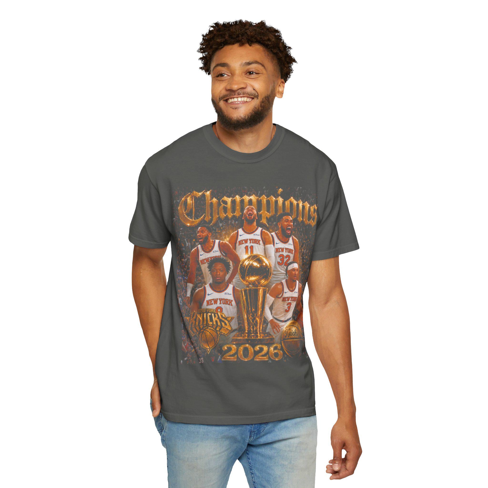 Knicks Nba Champions 2026 Comfort Colors Unisex T-shirt, Sweatshirt, Hoodie (2)