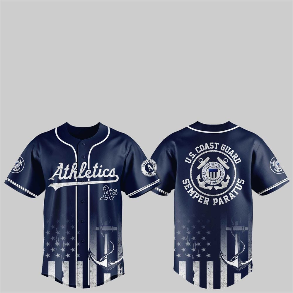 2025 Athletics US Coast Guard Semper Paratus Jersey - Grishko.com