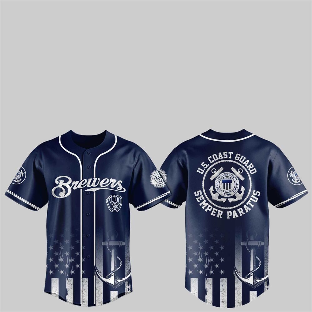 2025 Brewers US Coast Guard Semper Paratus Jersey - Grishko.com