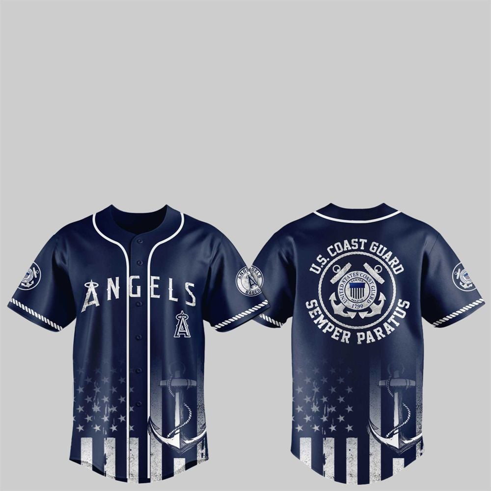 2025 LA Angels US Coast Guard Semper Paratus Jersey - Grishko.com