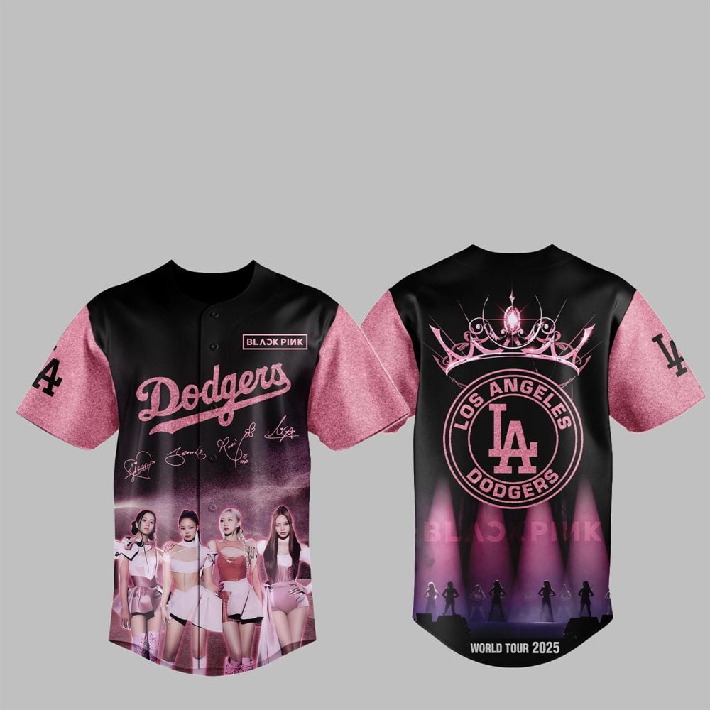2025 LA Dodgers Blackpink 2025 World Tour Jersey - Grishko.com