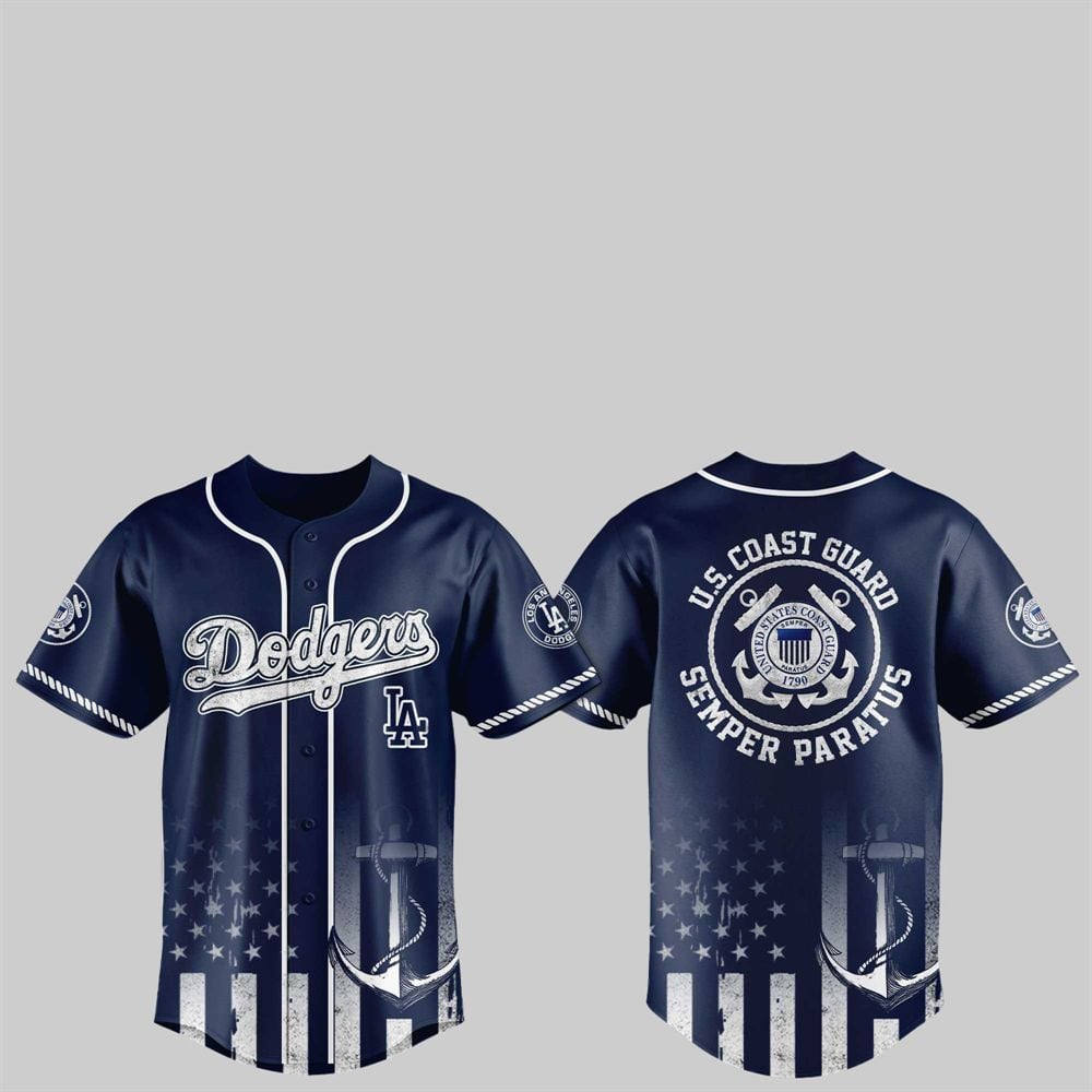 2025 LA Dodgers US Coast Guard Semper Paratus Jersey - Grishko.com