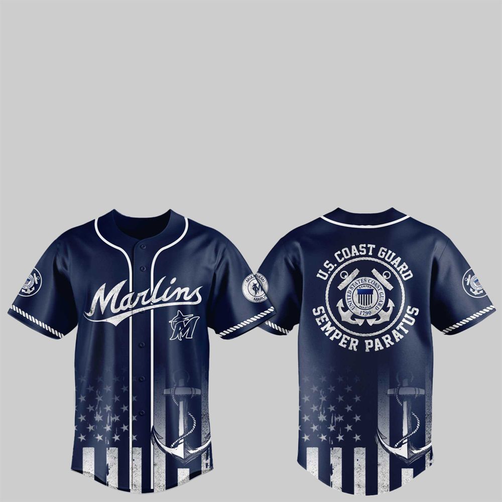 2025 Marlins US Coast Guard Semper Paratus Jersey - Grishko.com