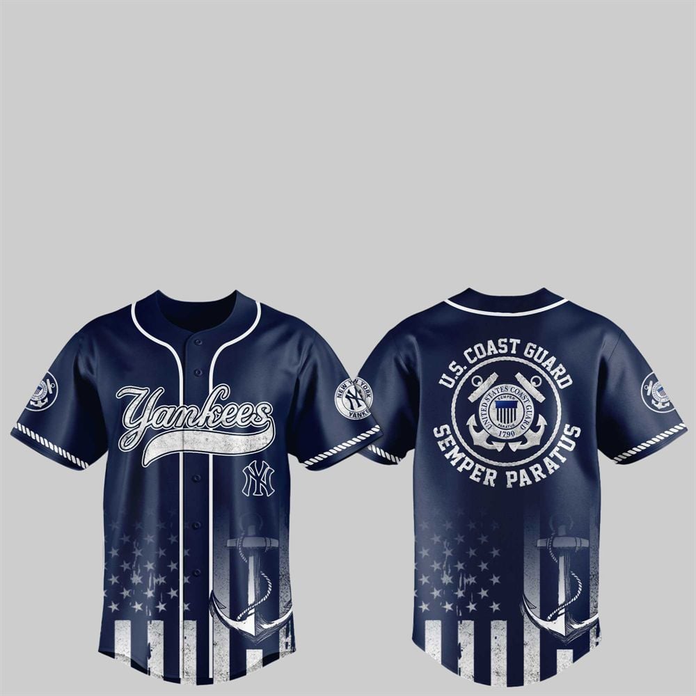 2025 NY Yankees US Coast Guard Semper Paratus Jersey - Grishko.com