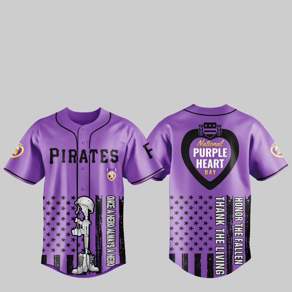 2025 Pirates National Purple Heart Day Jersey - Grishko.com