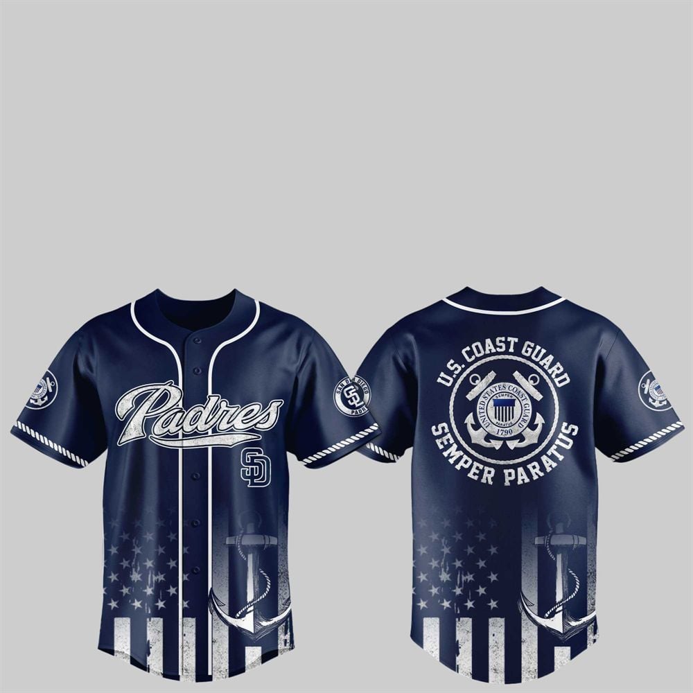 2025 SD Padres US Coast Guard Semper Paratus Jersey - Grishko.com