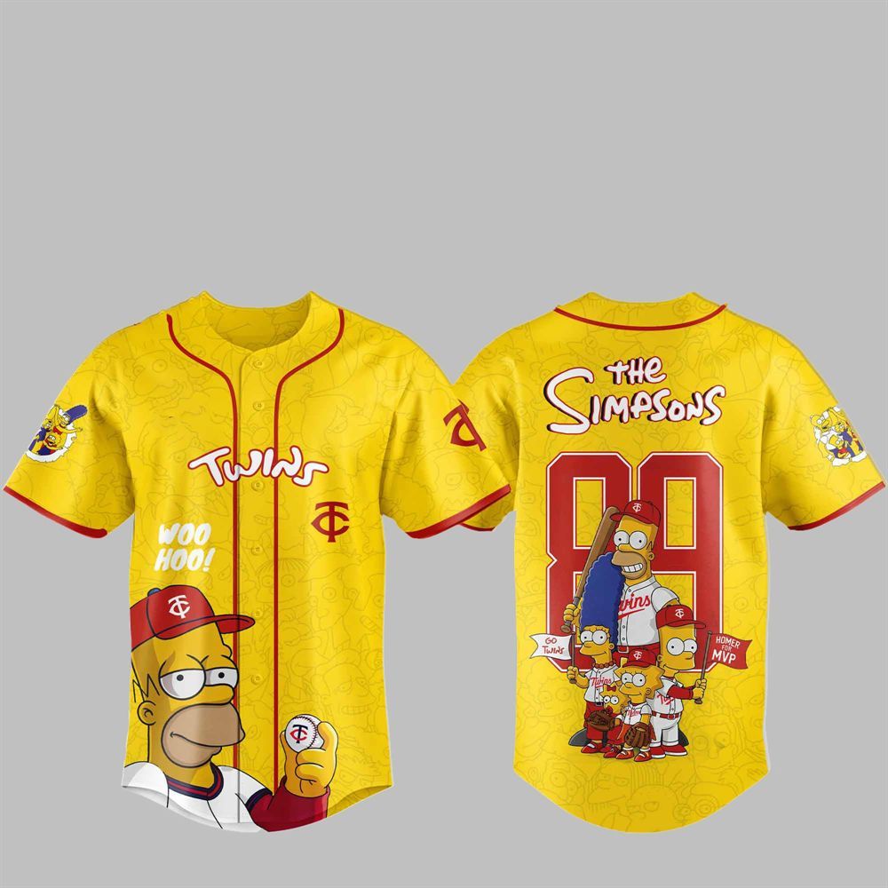 2025 Twins The Simpsons Jersey - Grishko.com