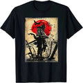 [100% Cotton] Cartoon Warrior Pattern T-shirt, Men's Casual Stretch Round Neck T-shirt For Spring Summer Hoodie, Sweatshirt