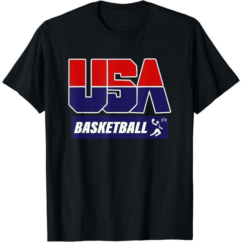 [100% Cotton] Cotton Short Sleeve Basketball 2024 USA T-Shirt for Men Women Hoodie, Sweatshirt | CiraTrend.com